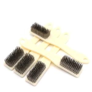 Wire Brush Set&Heavy Duty Carbon Steel and Stainless Steel Wire Scratch Brush for Cleaning Rust with Long Curved Beechwood Handle