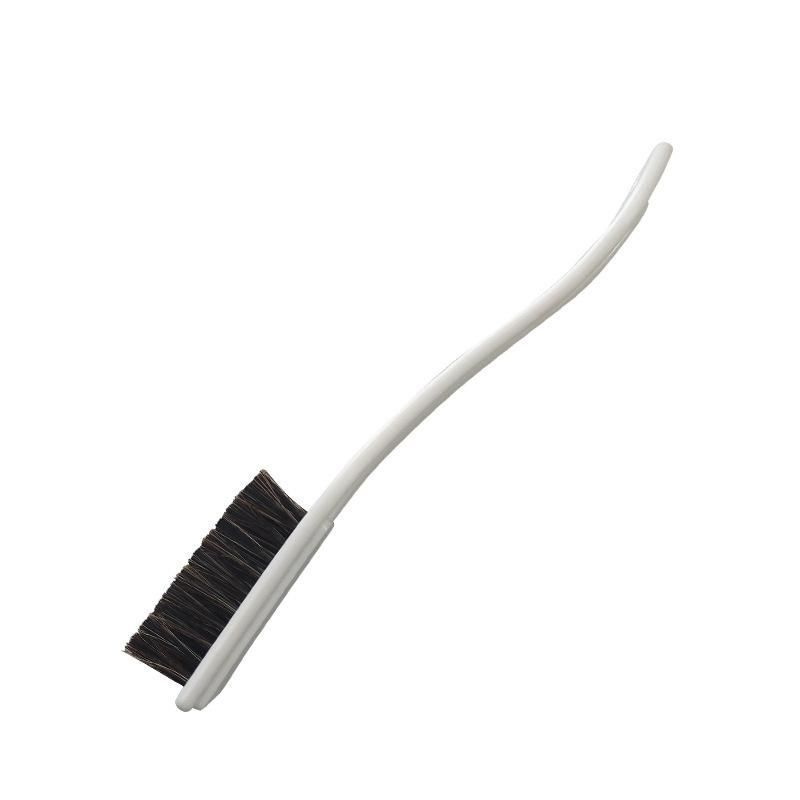 Long Plastic Handle Horsehair Cleaning Smooth Leather Shoes Brush
