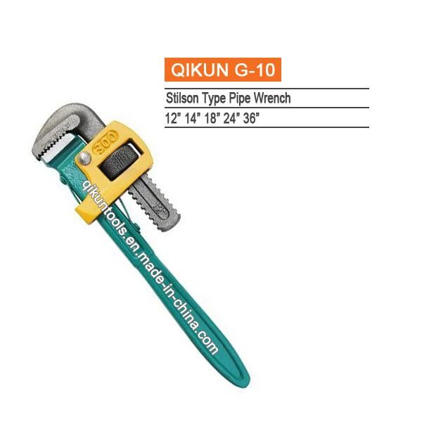 G-04 Construction Hardware Hand Tools Three Bars Polished American Type Pipe Wrench