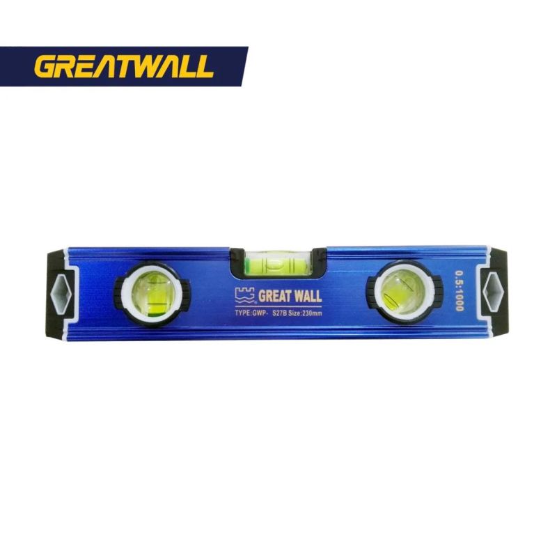 Great Wall High Accuracy 230mm/9′ ′ Aluminium Mini Levels Magnetic Spirit Level
