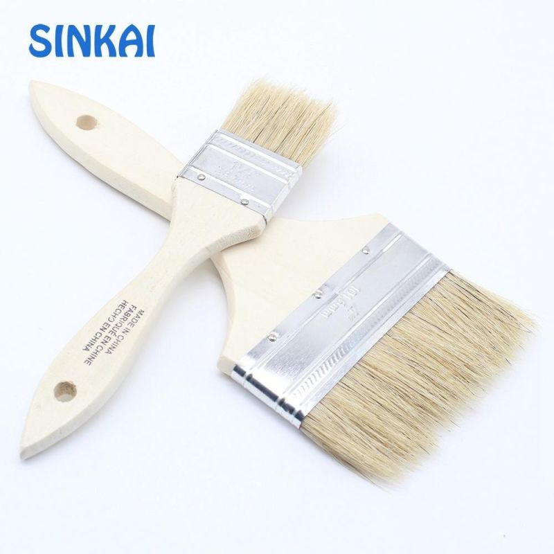 Plated Wooden Handle Soft Hair Paint Brush