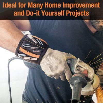 High Quality Portable Tool Hold Magnetic Wristband for Holding Tools with Strong Magnets (13 Magnets)