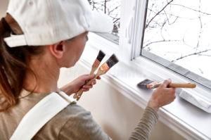 Us Market Premier Flat Paint Brush High Pick up Paints Super Fine Synthetic Fiber Paint Brush Natural Wood Handle