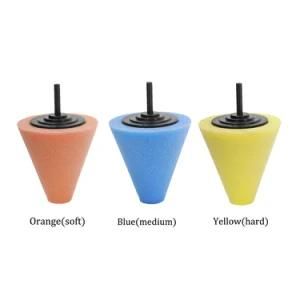 Car Wheel Hub Polish Buffing Shank Polishing Sponge Cone Metal Foam Pad Brush for Car