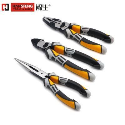 6&quot;, 8&quot;, Made of Cr-V, Black and Polish, TPR Handles, Leverage Labor-Saving Pliers, Long Nose Pliers, Leverage Pliers
