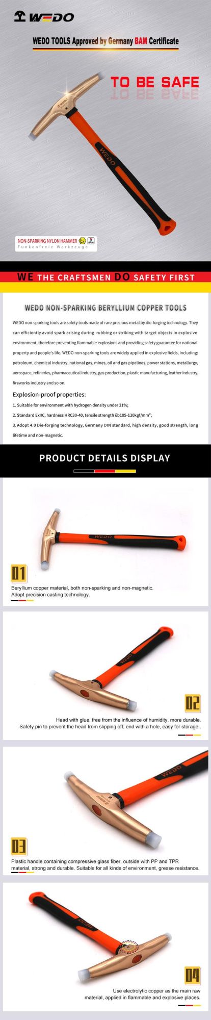 WEDO Spark-Free Square Shovel,