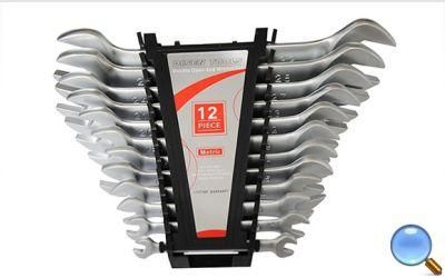 12PCS Case Double Open End Spanner Set (CR-V/45# Carbon Steel)