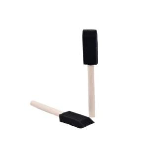 Black Foam Brushes Wooden Handle Paint Brush
