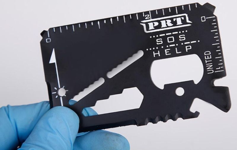 14 in 1 EDC Outdoor Survival Multi-Function Card Rope Tool