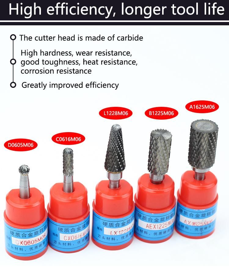 Best Selling Different Shapes Cutting Cutter Tungsten Carbide Rotary Burrs Dx0807m06
