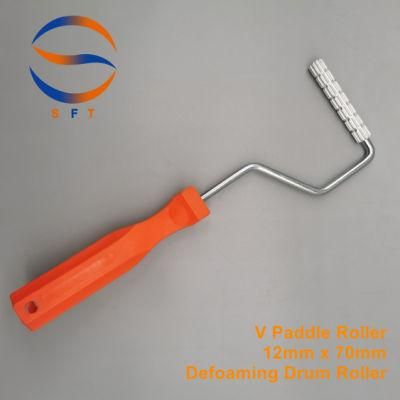 12mm X 70mm Aluminum V Paddle Roller Defoaming Drum Roller