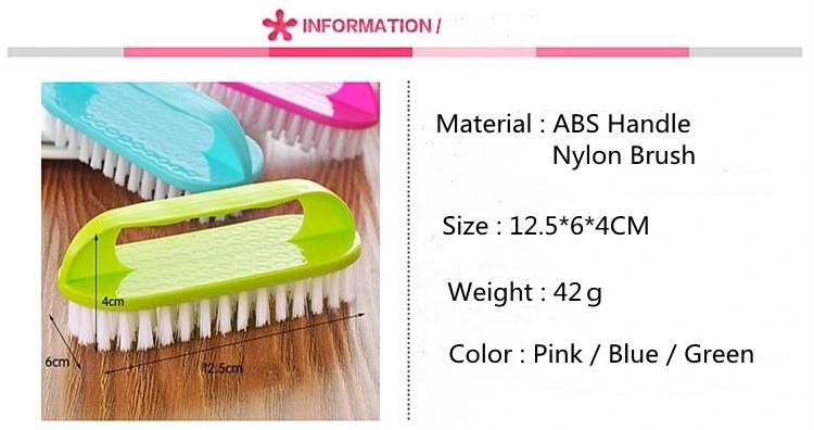 Household Plastic Handle Soft Nylon Cleaning Shoe Brush Laundry Brush