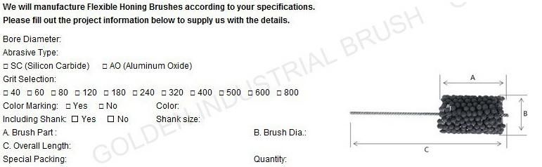 Cam Bearing Brush Diameter 67.0 mm, Hone Polishing Brush, Zirconium Flexible Brush