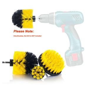 Drill Brush 3 Piece Drill Powered Cleaning Brush Attachments