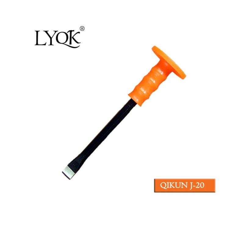 J-15 Double Color Rubber Grip Flat Cold Chisel