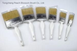 The Most Popular Pure Bristle Paint Brush with White Plastic Handle