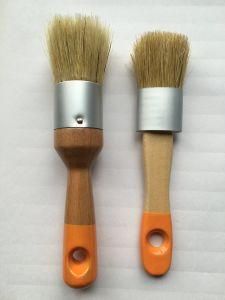 Brush, Steel Ferrule Paint Brush Wooden Handle Black Bristle Painting Brush