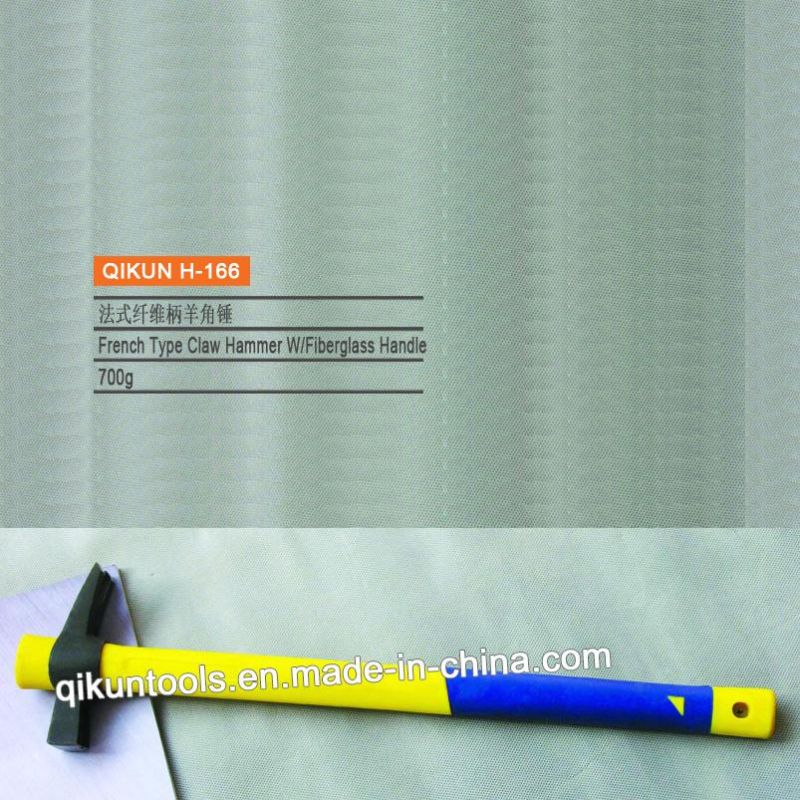 H-163 Construction Hardware Hand Tools Incorporated One Piece Claw Hammer with Rubber Handle
