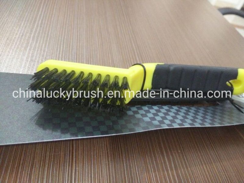 Rubber Handle Brass Wire Polishing Brush (YY-345)
