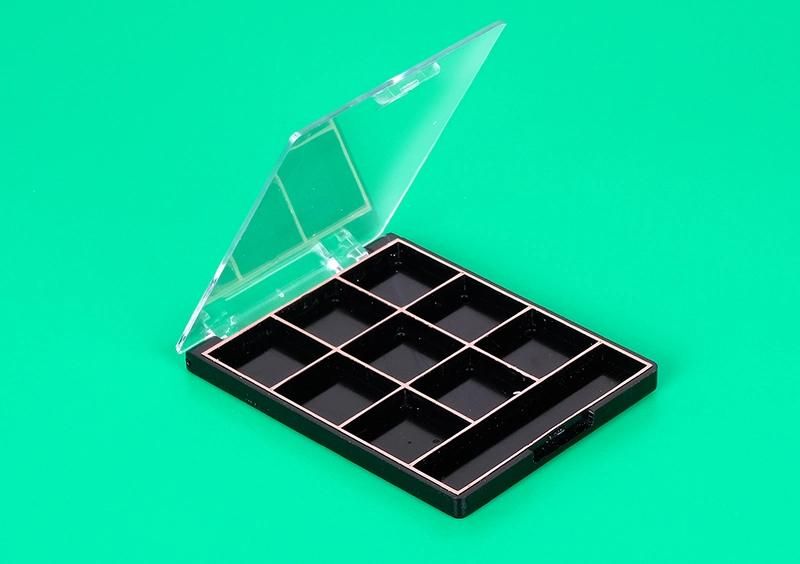 High Quality 9hole Blush Highlight Empty Eye Shadow Pigment Palette Case for Makeup Case