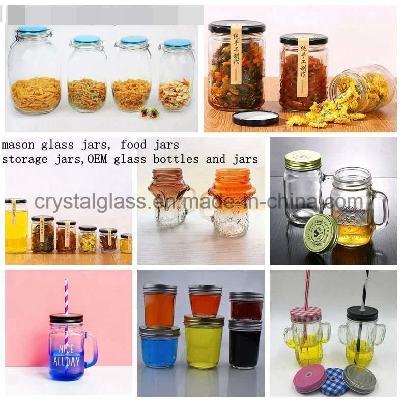 Shaped Glass Mason Jar with Handle