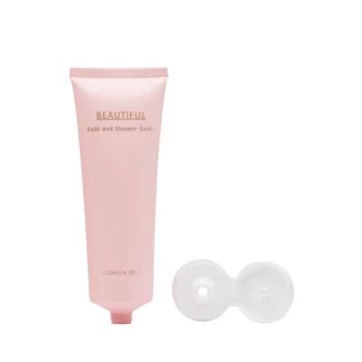Plastic Squeeze Empty Pink Cosmetic Packaging Tube