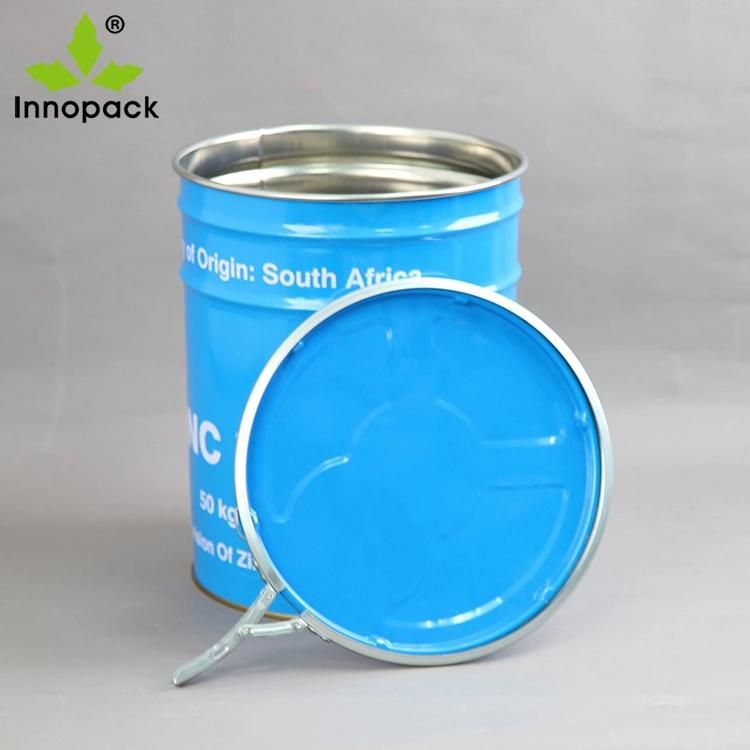 Factory 18 Liter Metal Bucket Paint Pail with Lock Ring Lid