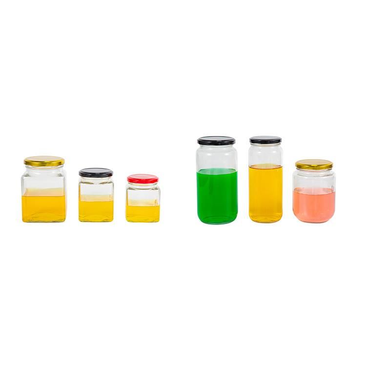 300ml Hexagonal Jam Food Packaging Honey Glass Jar for Sealing with Lid