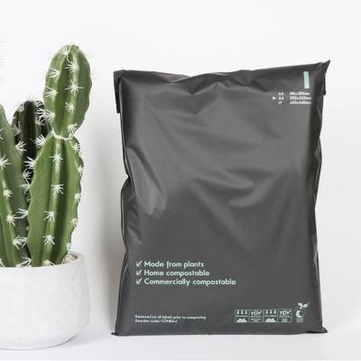 Custom Logo Printed 100% Eco Home Compostable Polymailer Plastic Mailer Clothe Mail Shipping Packaging Mailing Bags for Clothing