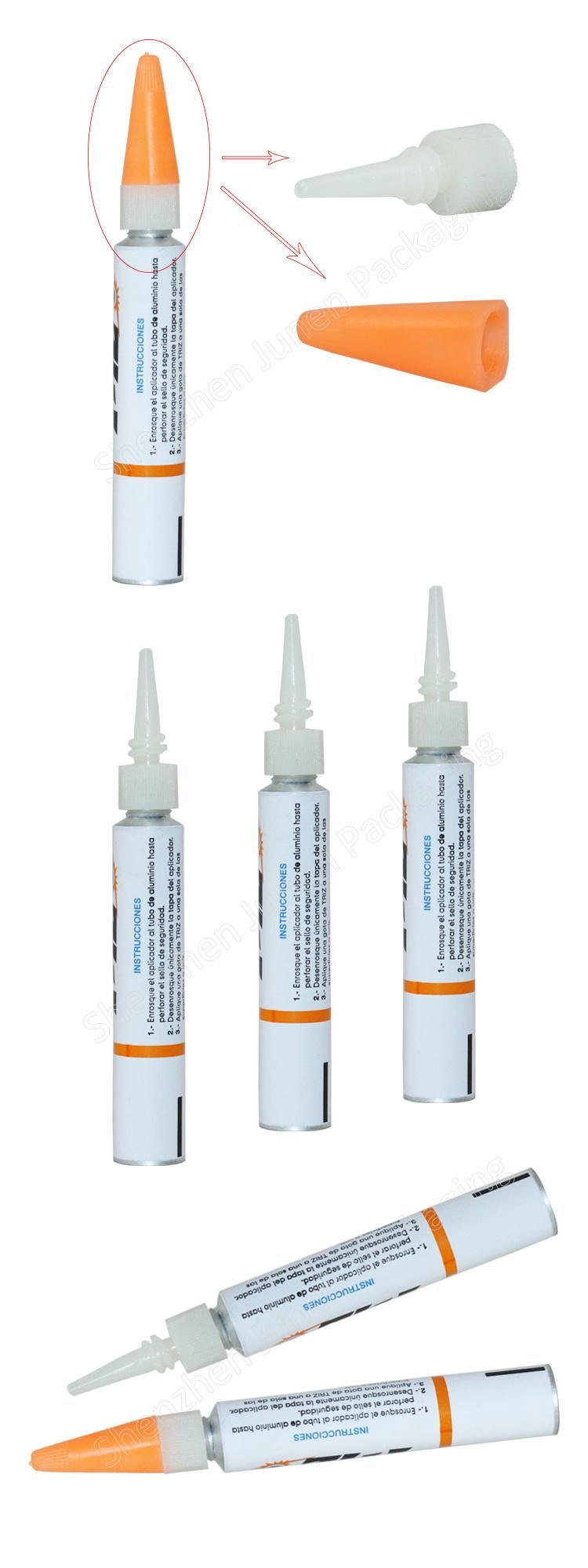 Aluminum Tube for Adhesive Glue with Long Nozzle Plastic Cap