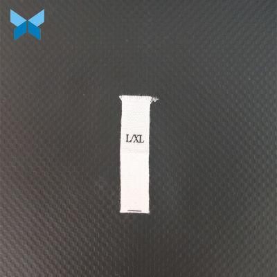 Customized Tiny Minimalism Straight Cut Center Fold Simple Size Woven Label