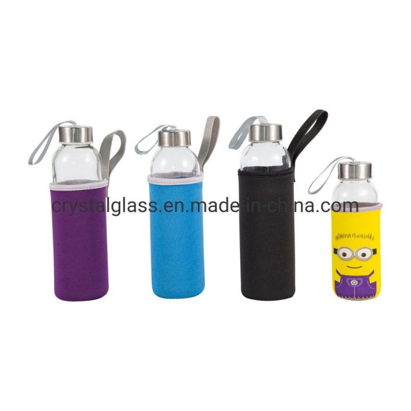 500ml 250g Glass Drinking Bottle Juice Bottle Coffee Bottle with Lid