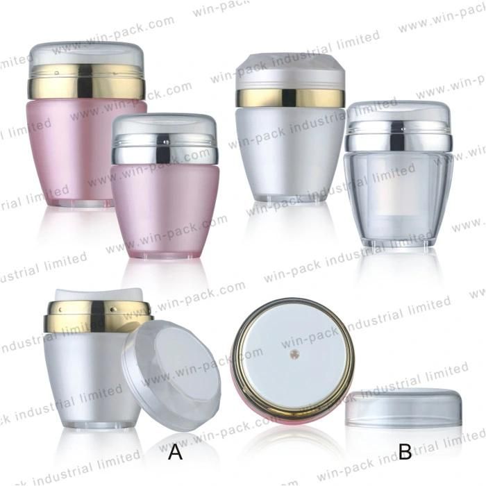 Custom Design 30g 50g Cosmetic Packaging Empty Face Cream Airless Acrylic Jar