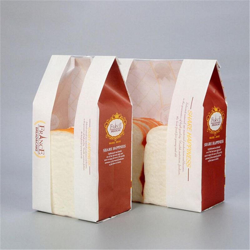 Wholesale Carry Bag 40GSM Paper Bread Bag with Window