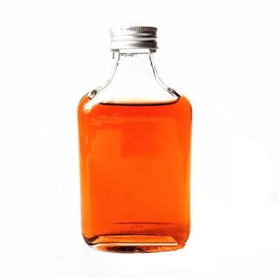 250ml 350ml Flat Juice Coffee Whiskey Beverage Glass Bottles with Screw Cap