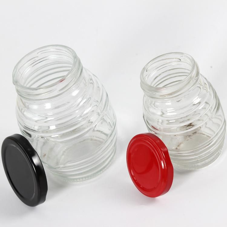 Customize Capacity Round Glass Honey Jar with Lid