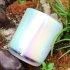 Customized Luxury Rainbow Glass Candle Jar with Lid