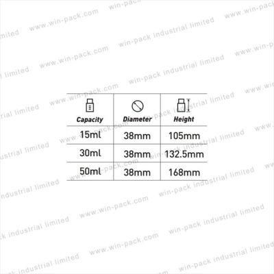 White Double Wall Airless Bottle Plastic Container 15ml 30ml 50ml
