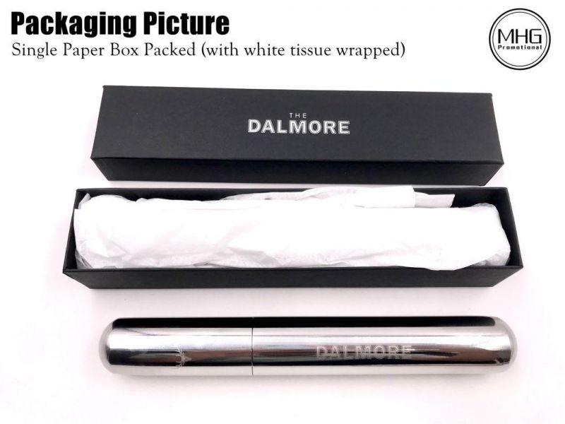 stainless Steel Bespoke Logo Cigar Tube 180X25mm