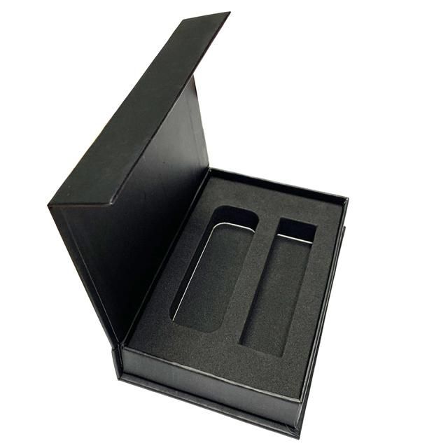 Custom New Design Printing Black Magnetic Gift Box with Foam Insert