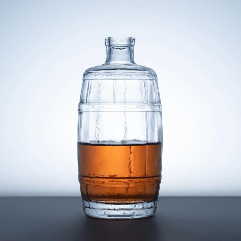 Fancy Design of 750ml Flat Perfume Glass Bottle Alcoholic Glass Bottle Vodka/Whiskey/Brandy/Liquor Glass Bottle