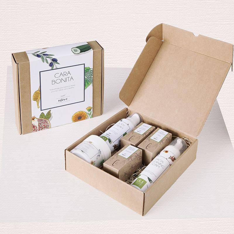 Custom Luxury Gift Box Double-Sided Logo Printed E-Flute Folded Corrugated Mailer Shipping Box for Clothes Shoes Cosmetic Perfume Gift Packaging