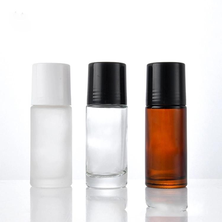 Frosted Empty Perfume Essential Oil 10ml 30ml 50ml Roll on Bottle with Black Cap