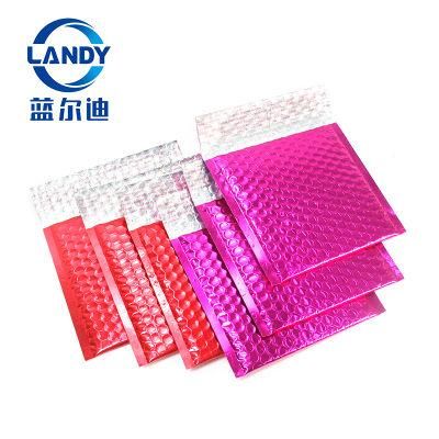Colored Eyelash Shiny Metallic Foil Bubble Mailing Bag Eyelash Packing Bubble Envelopes Mailer