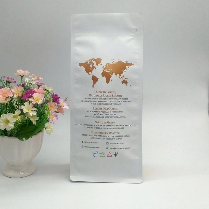 2lb Quad Seal Flat Bottom Bag with Zipper