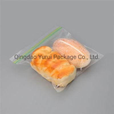 Custom Color Zip Food Storage Open Easy Tabsldpe Sandwich Bags in Retail Box