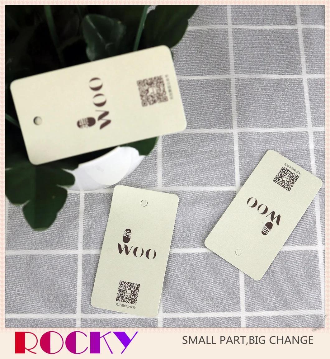 Paper Printing Logo Tag Eco Friendly Custom Size Label Hangtag for Cloth