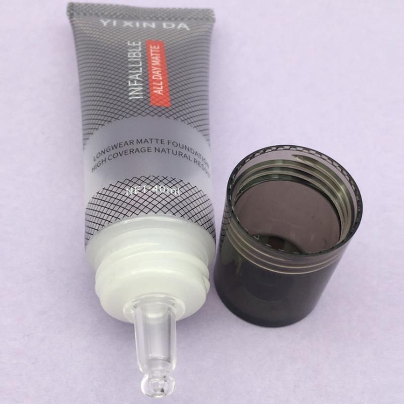 Custom Logo Foundation Bb Cc Cream Packaging Tube Soft Squeeze Cosmetic Tubes with Brush