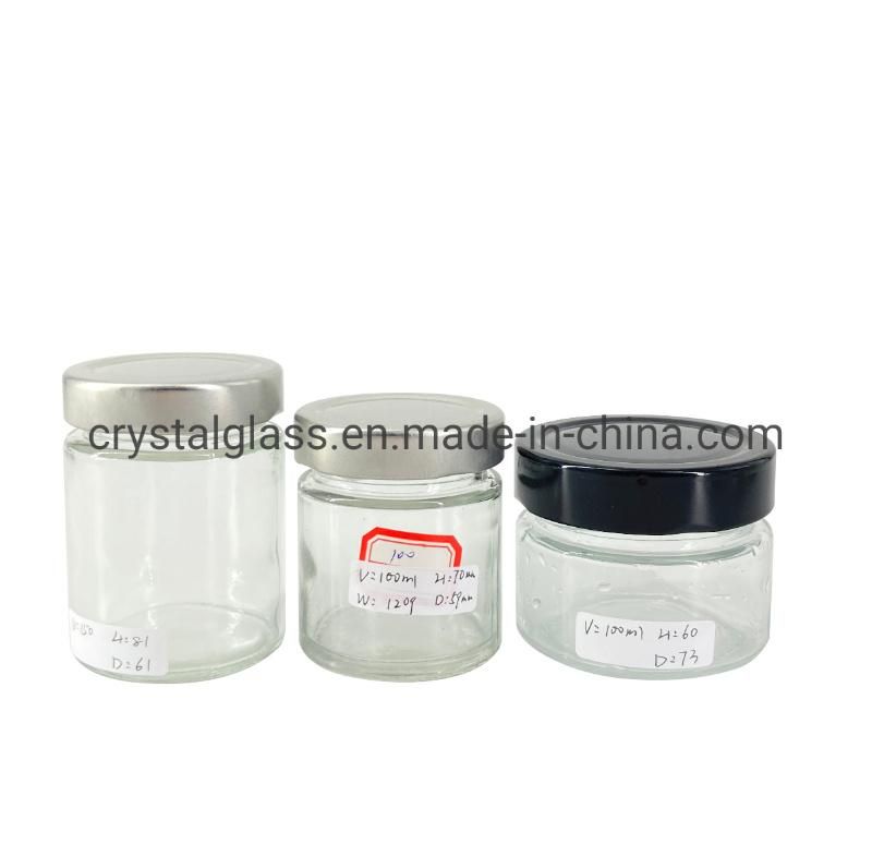 Airtight Square Glass Food Storage Jar Honey Pickles Packing Container 500ml 350ml