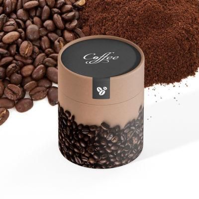 Firstsail Custom Printed Coffee Bean Mug Cardboard Tube Box Packaging Food Grade Loose Tea Nut Dry Fruit Round Packing